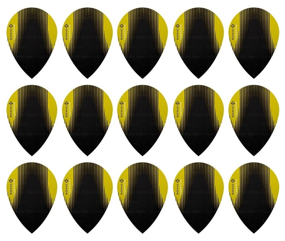 5 New Sets Harrows Sonic X Pear Dart Flights – Ships w/ Tracking - Yellow