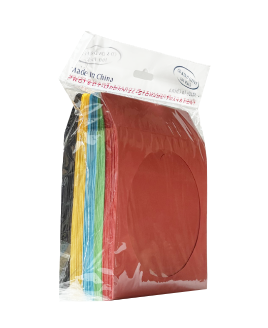 PREMIUM 500 CD DVD Assorted Multi Color Paper Sleeves Envelopes window & flap