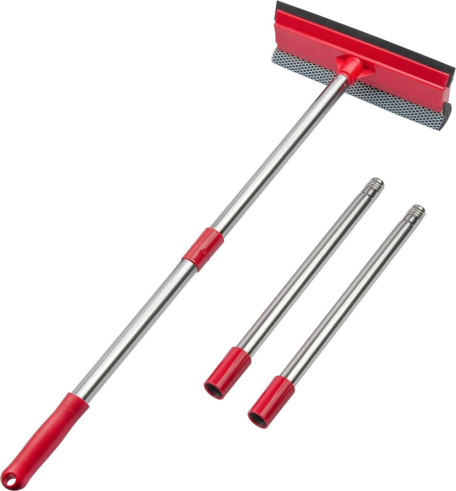 DSV Standard Window Squeegee, 2-in-1 Multi-Section Red