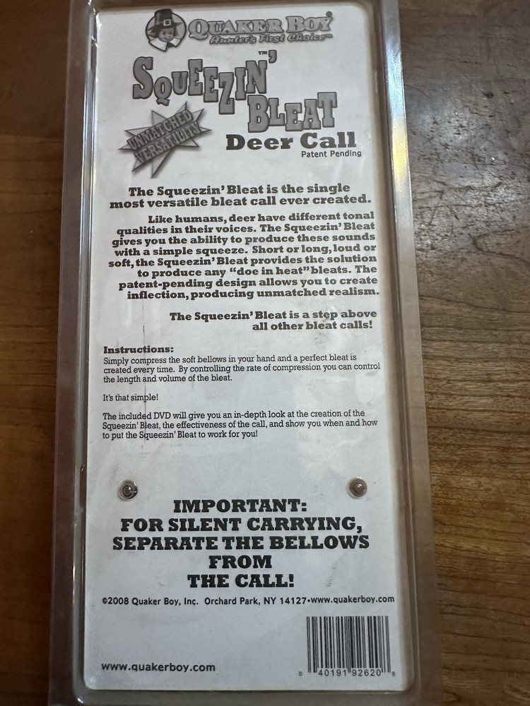 Quaker Boy Squeezin’ Bleat Deer Call