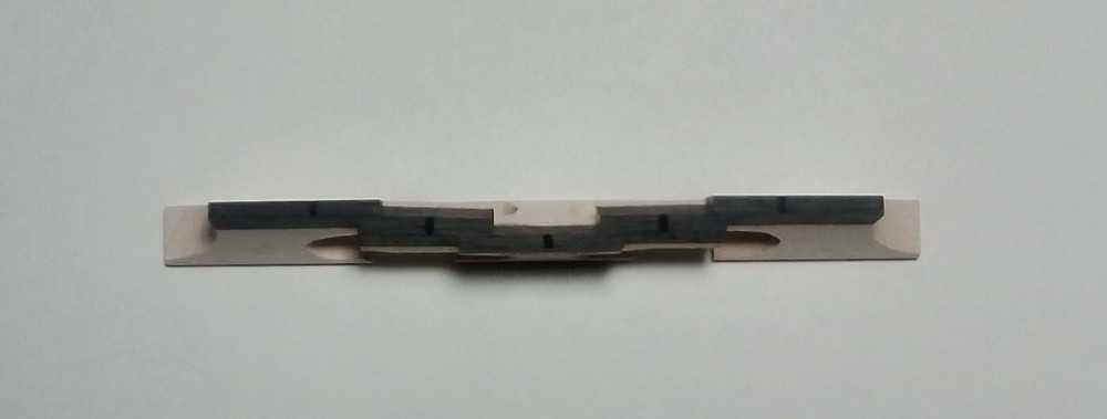 Grover 5 String Banjo Bridge 1/2" Compensating Ebony Top
