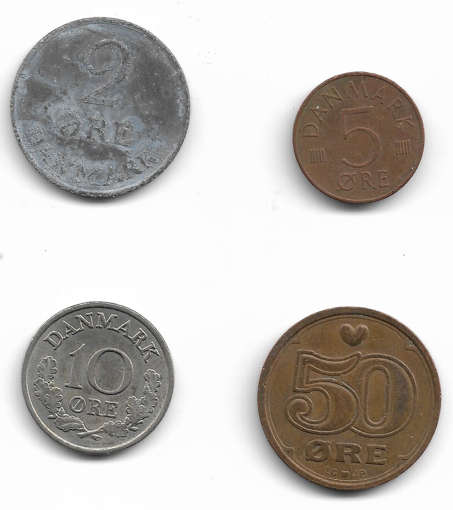 Denmark 4 Coin Lot