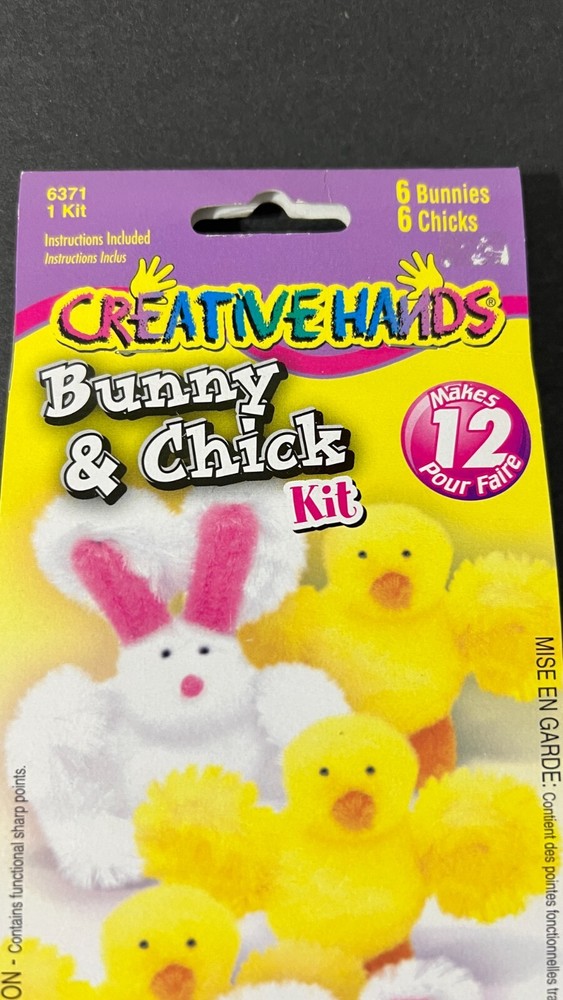 Creative Hands ~ BUNNY & CHICK KIT Makes 12 ~ Includes directions NEW SEALED