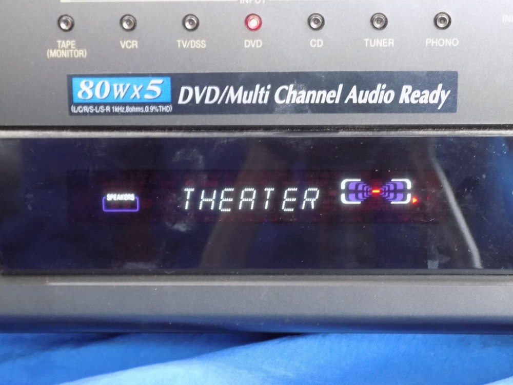 Technics SA-AX530 AV Control Stereo Receiver 80w x5 Multi Channel Remote Bundle