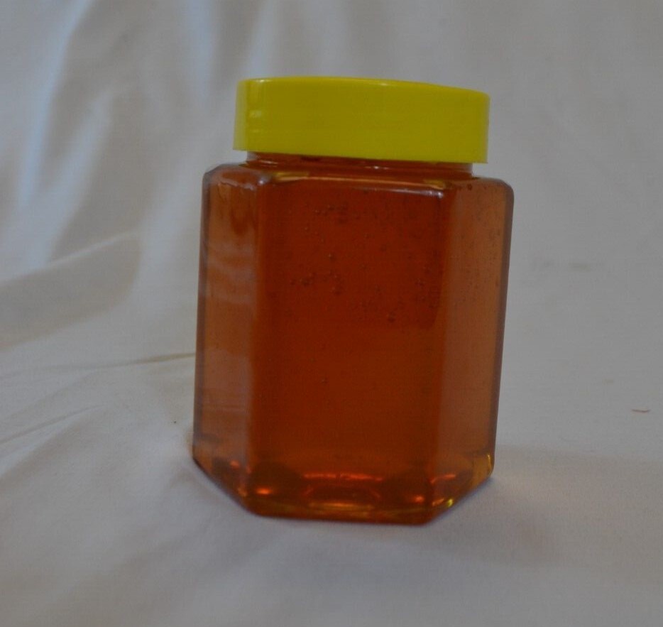 12 pack Honey Jar Hexagon Shape Plastic  9 fluid OZ Capacity