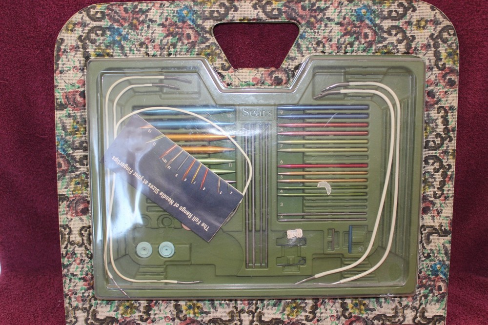 Vtg. Sears Knitting Needle Kit - Some Pieces Missing