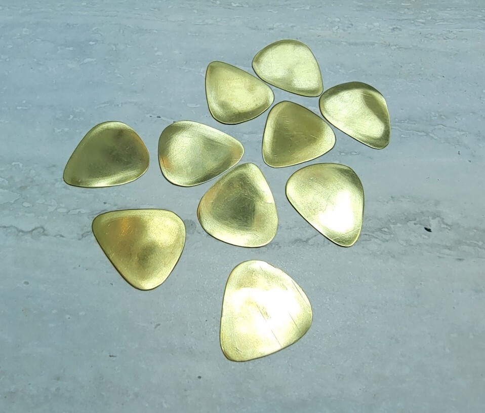 Handmade Brass blank guitar pick 25 gauge