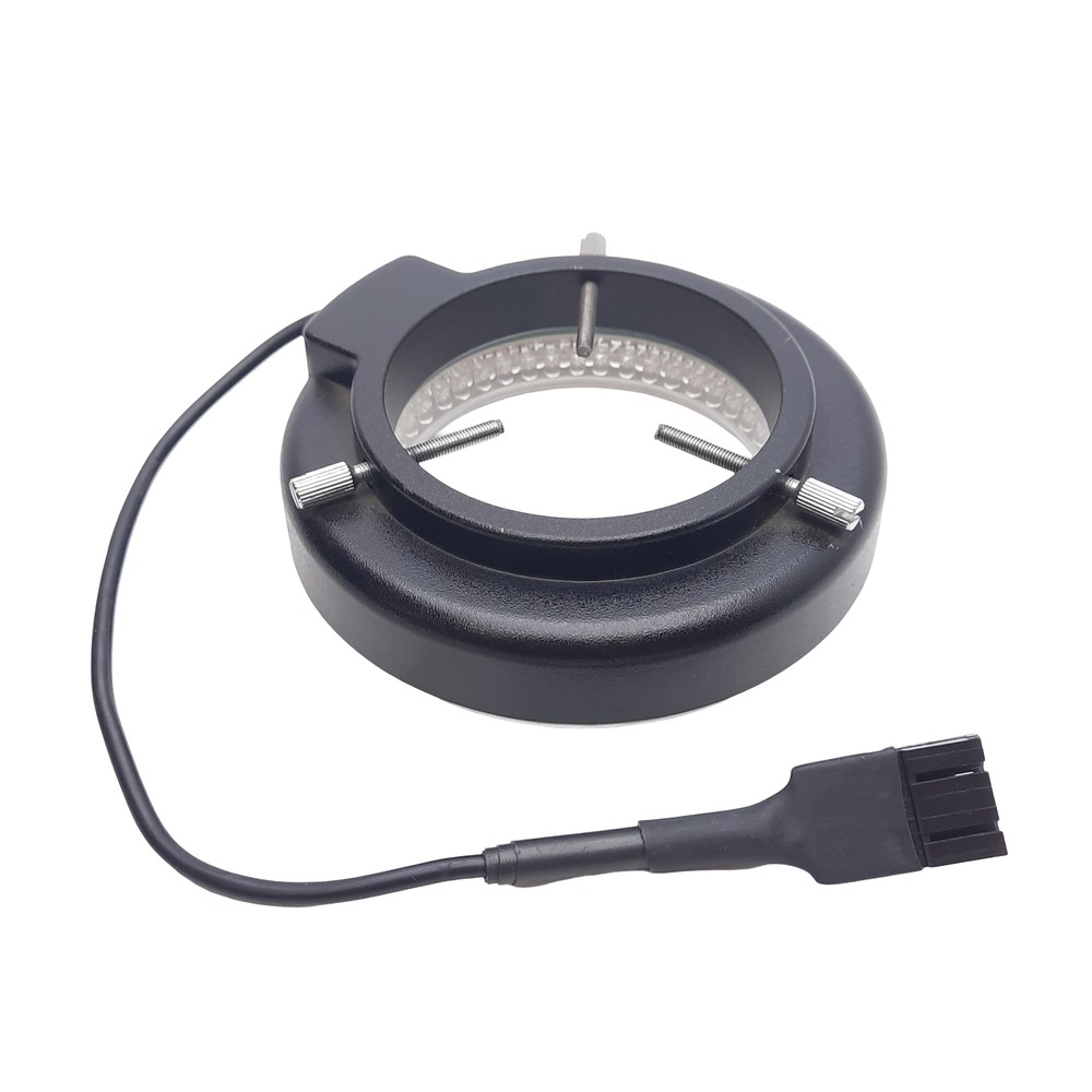 AmScope 144 LED Quadrant Ring Light For Stereo Microscopes, ø61mm ID, 12VDC