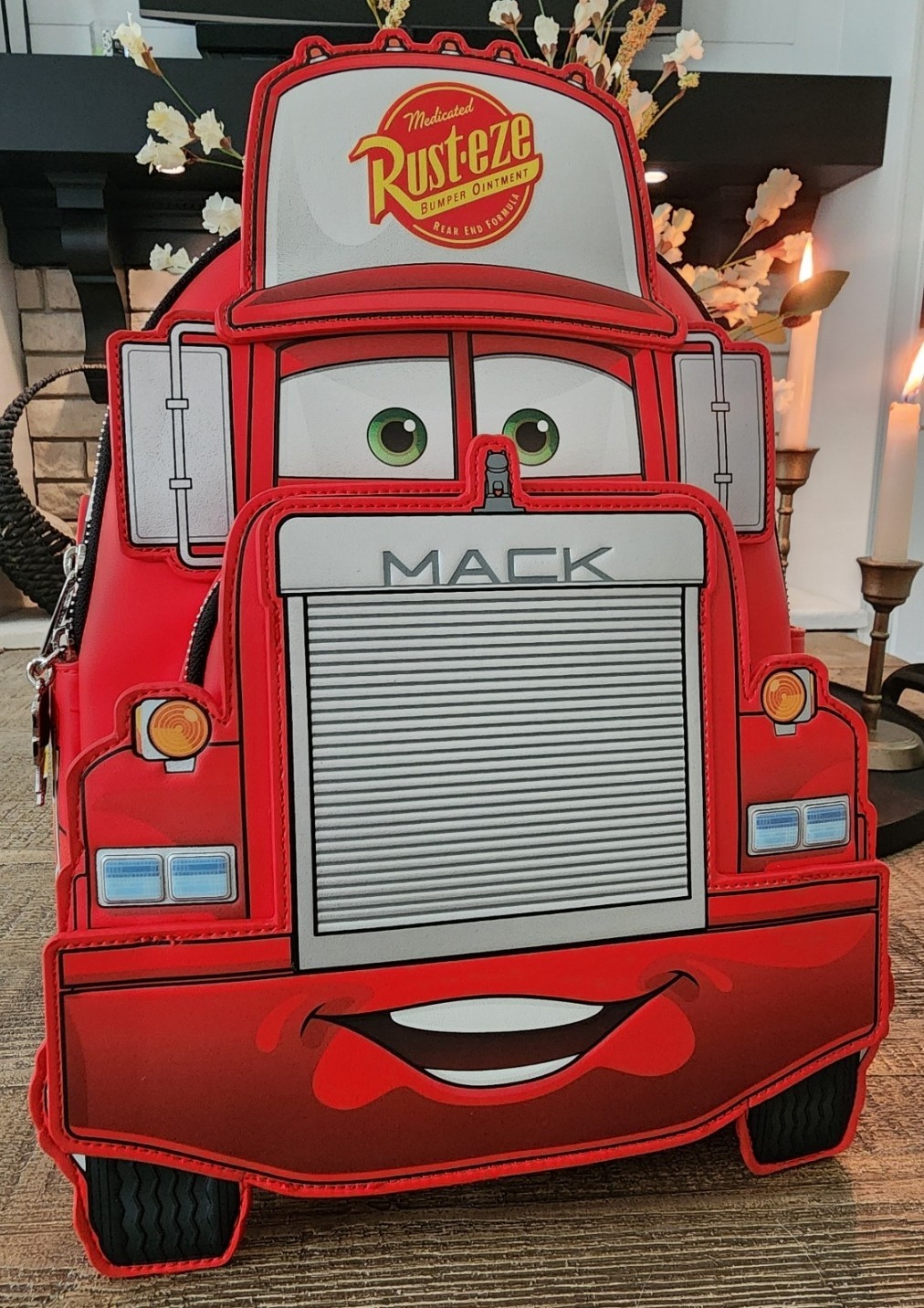 NWT Loungefly Disney Pixar Cars Mack Cosplay Glow In The Dark Mini Backpack