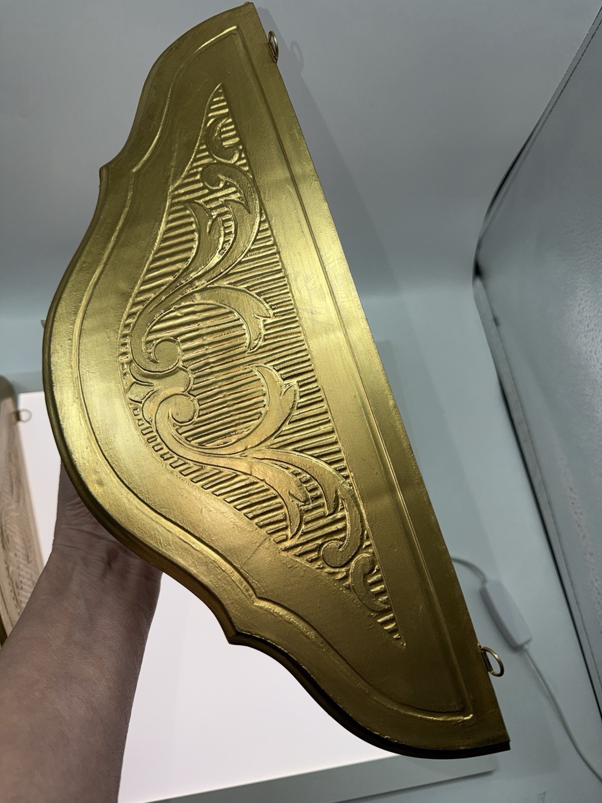 Vintage Euromarchi Italy Hollywood Regency Shelves Resin Gold Finish Wall Hang 2