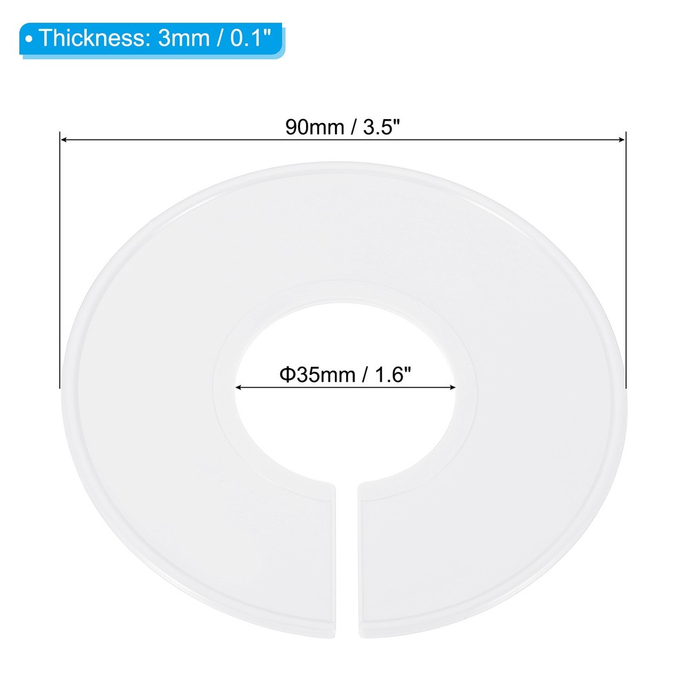 Clothes dividers, 6 pcs labels round sorting separator for wardrobe, white