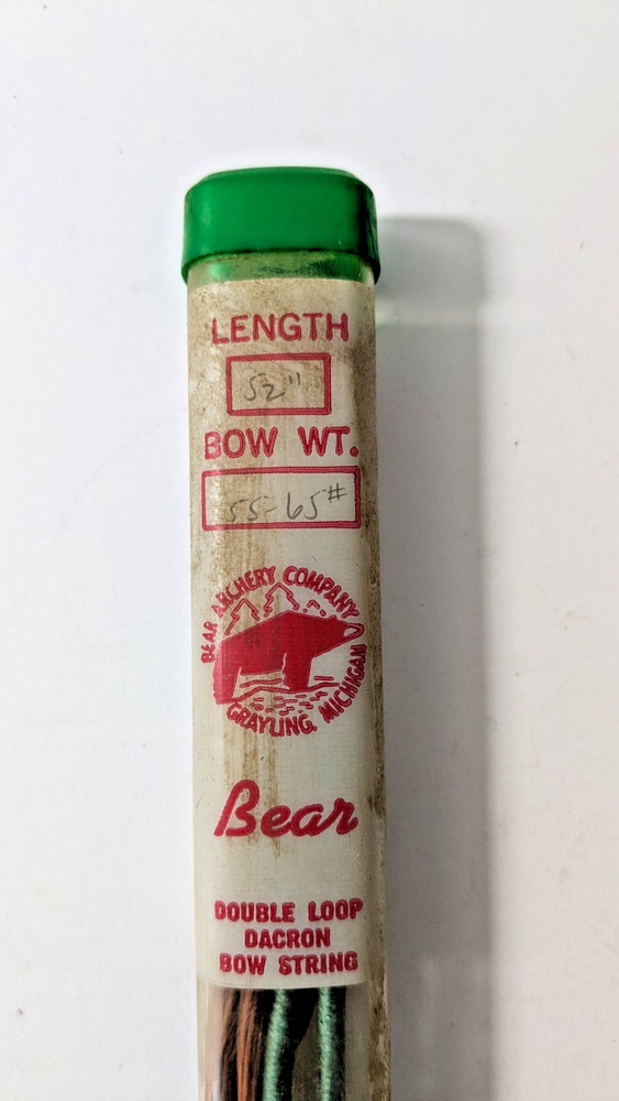 Vintage Bear Archery Dacron Double Loop Recurve Bow String 52” Bow 55/65 #
