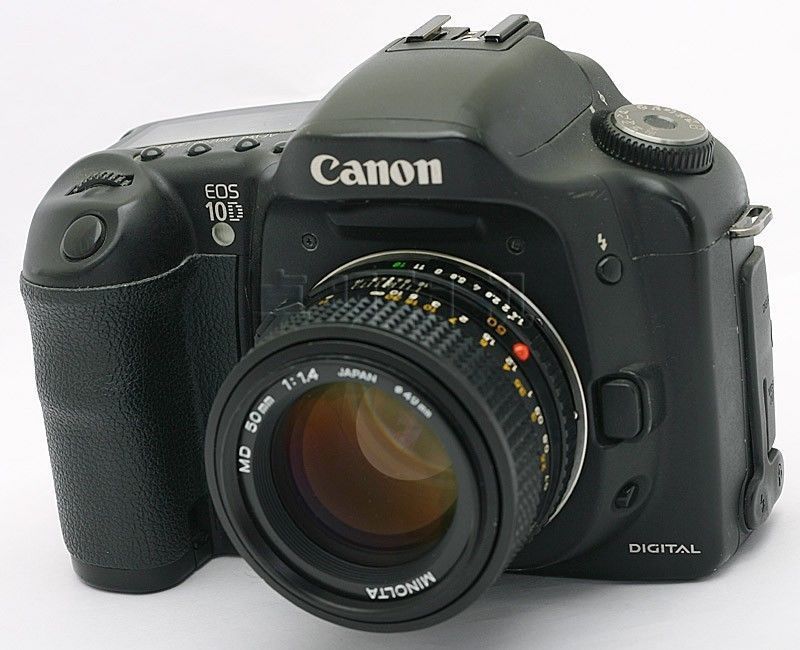 Thin Minolta MD Lens to Canon EOS serial Camera Adapter without glasses (MD-EOS)