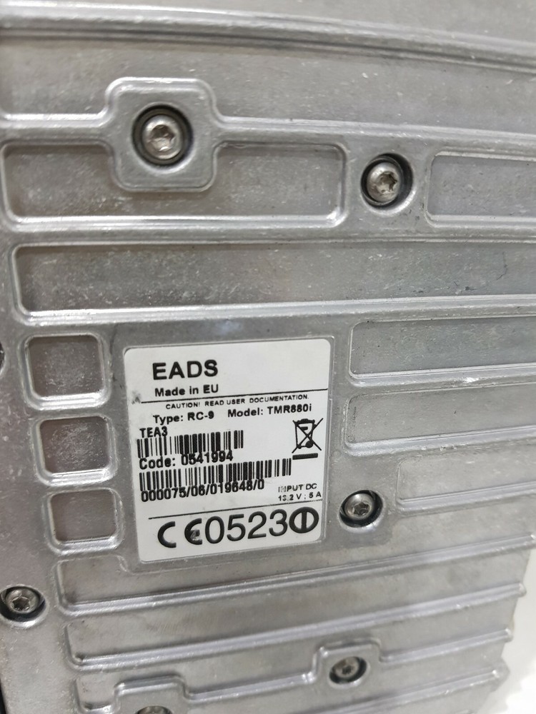 EADS TMR880i Remote Head UHF Digital TETRA Radio GPS JAVA