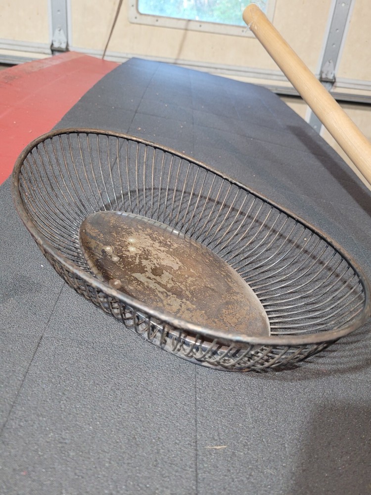 Antique Silver Display Bowl Oval