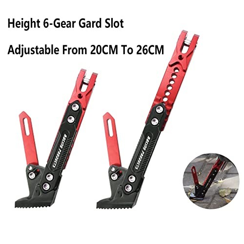 Universal Motorcycle Kickstand Adjustable Foot Side Support Parking Red