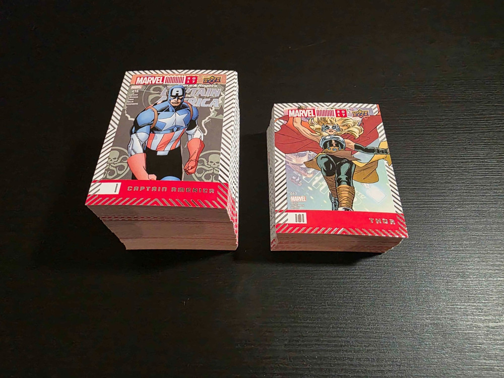 2017 MARVEL ANNUAL COMPLETE 150 CARD BASE SET