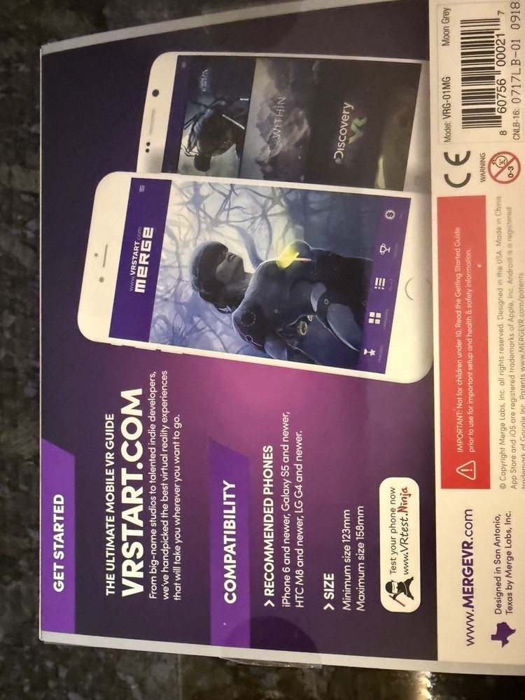 Merge Virtual Reality AR/VR Headset Portable Wireless Apple android NEW