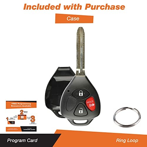 Remote Entry Uncut Car Key Fob Replacement Case Shell Button Pad for HYQ12BBY,