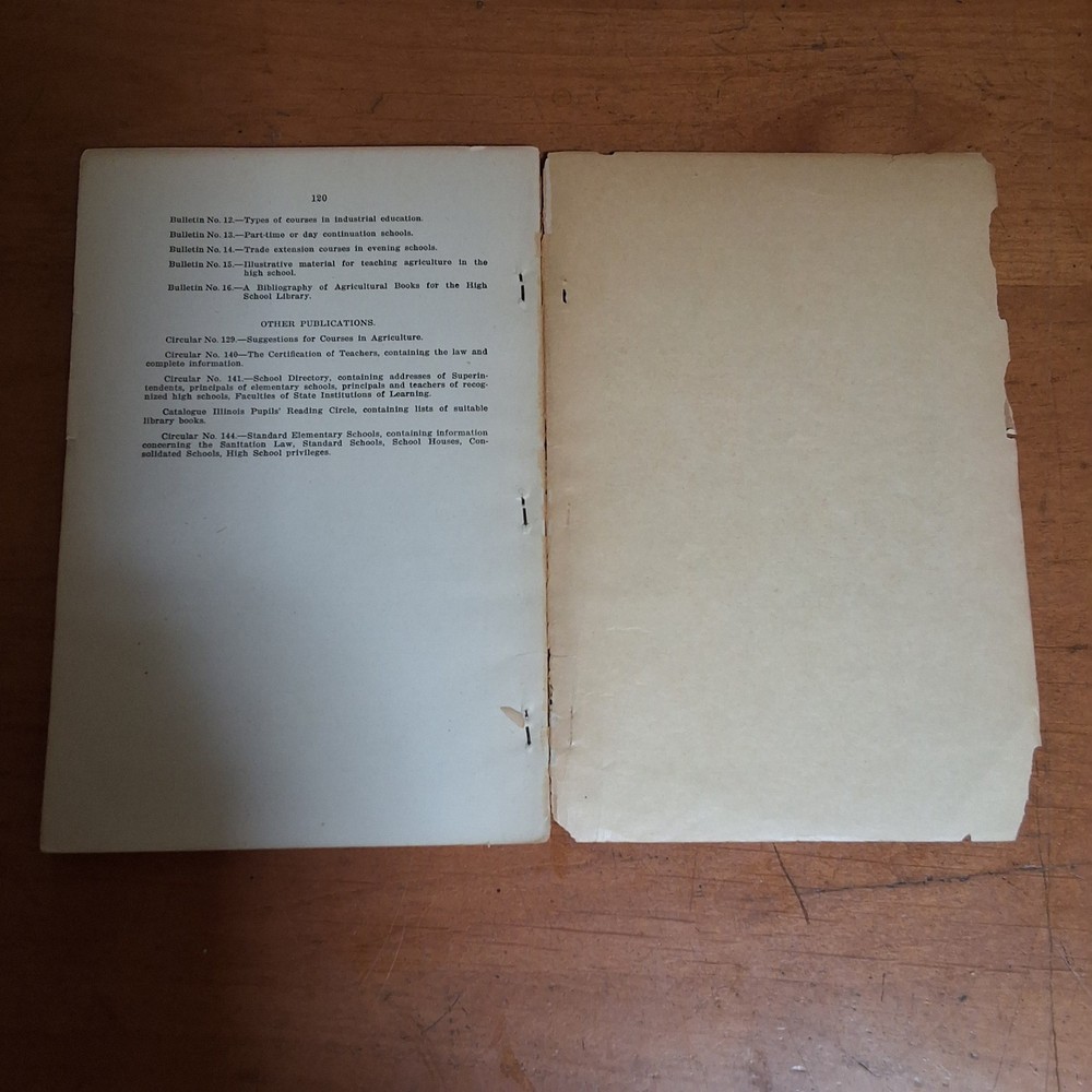 STANDARD ELEMENTARY SCHOOL ILLINOIS 1920 CIRCULAR 144
