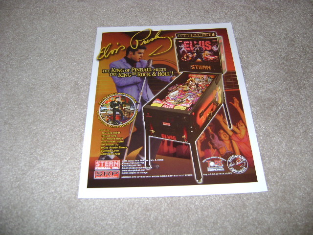 STERN pinball flyer ELVIS