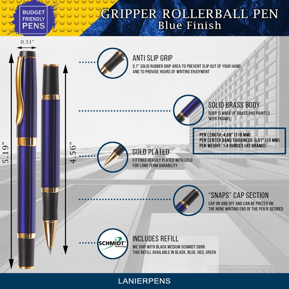 Gripper Roller Ball Pen – Blue
