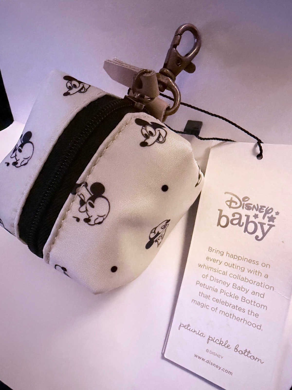 New Mickey Mouse Petunia Pickle Bottom Pacifier Porter Disney Baby Pouch Holder
