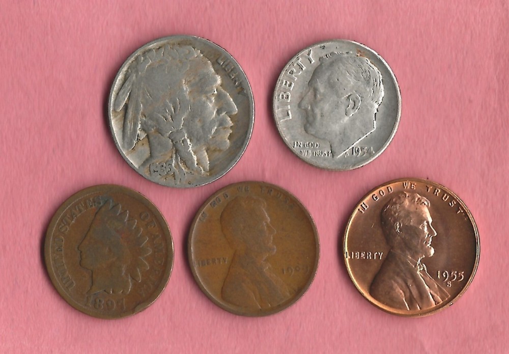 5 Old Coins - #1622