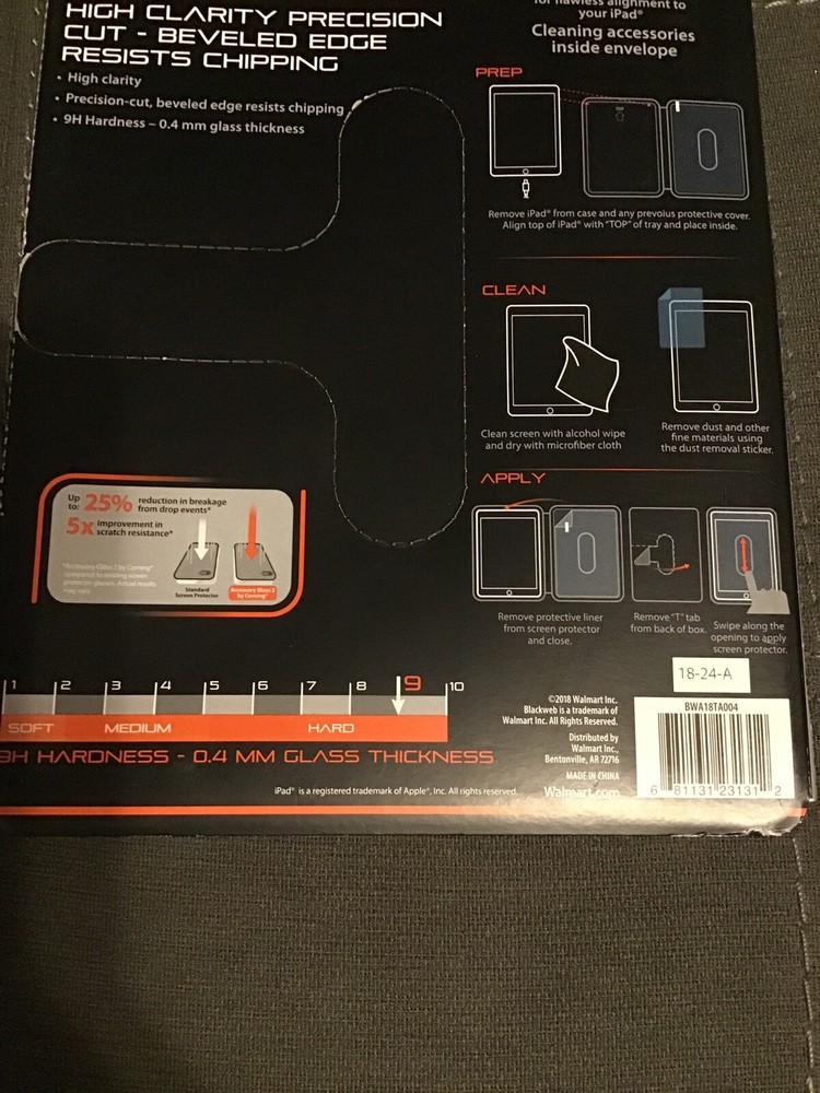 Blackweb Glass Screen Protector for iPad Mini 4