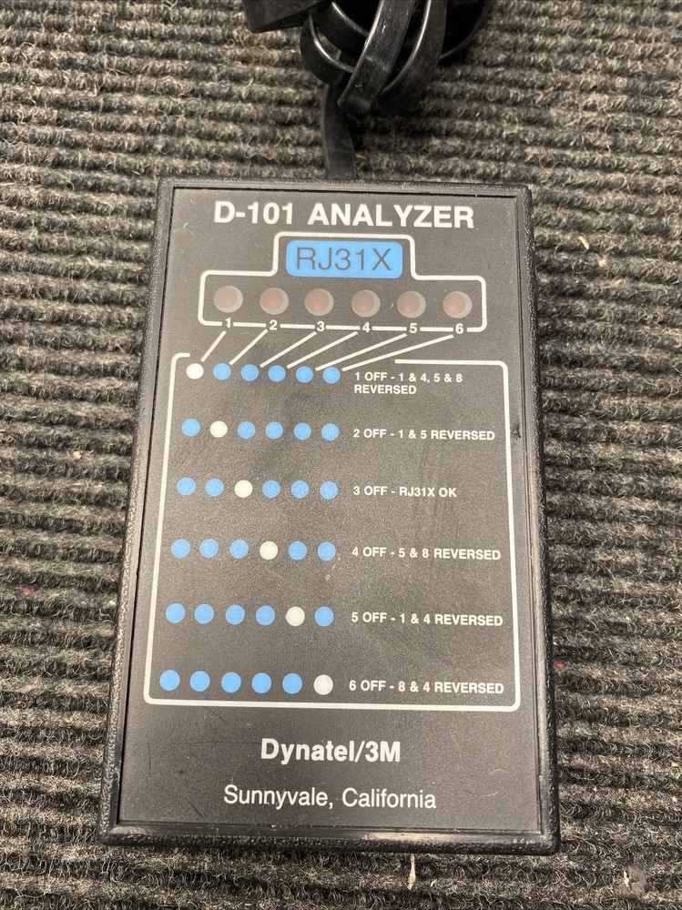 Used D-101 Analyzer RJ31X, Dynatel 3m Analyzer