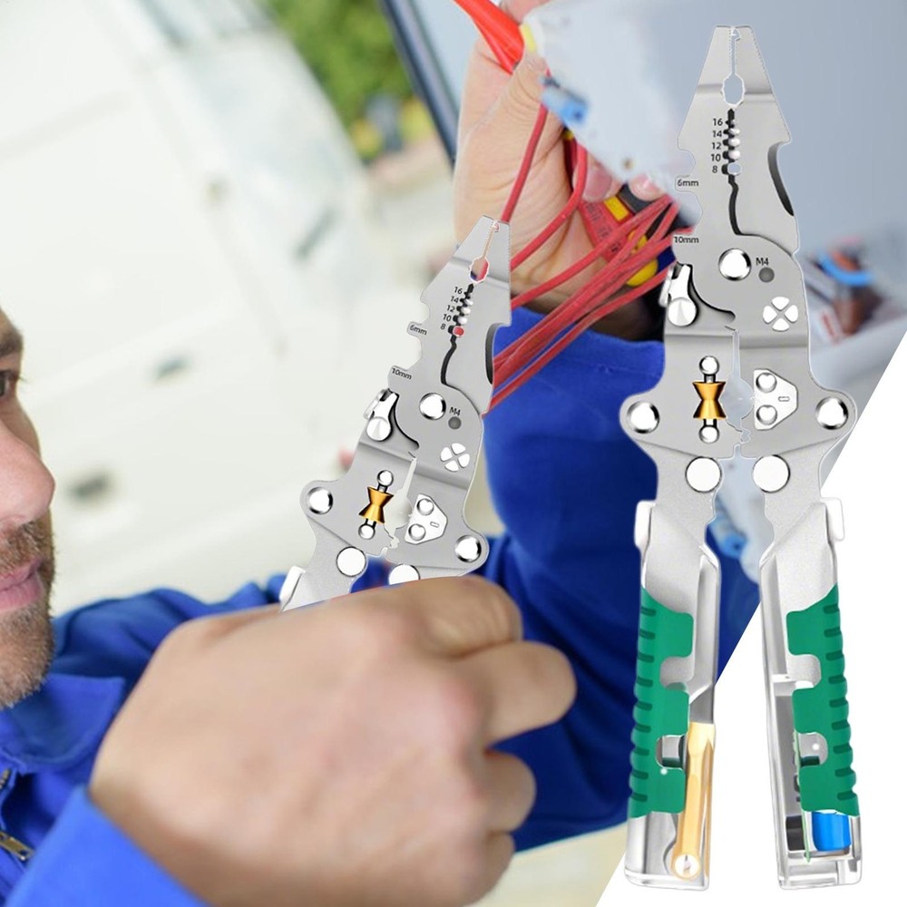 Multifunctional Folding Wire Stripper Pliers,Pully Design Cable Cutter Plier