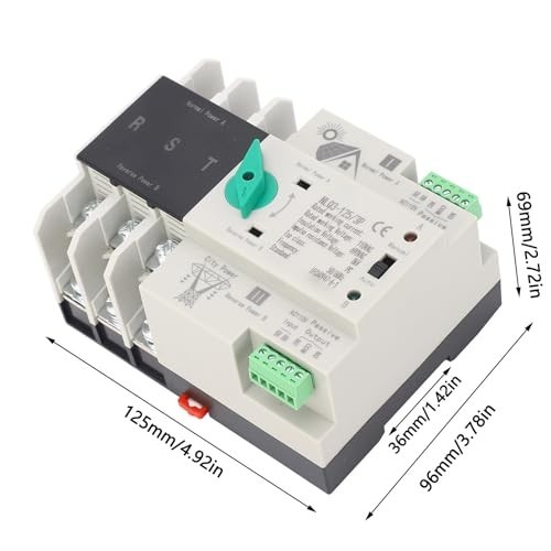 Automatic Transfer Switch 63A 110V Mini ATS Din Rail Backup Generator Switch