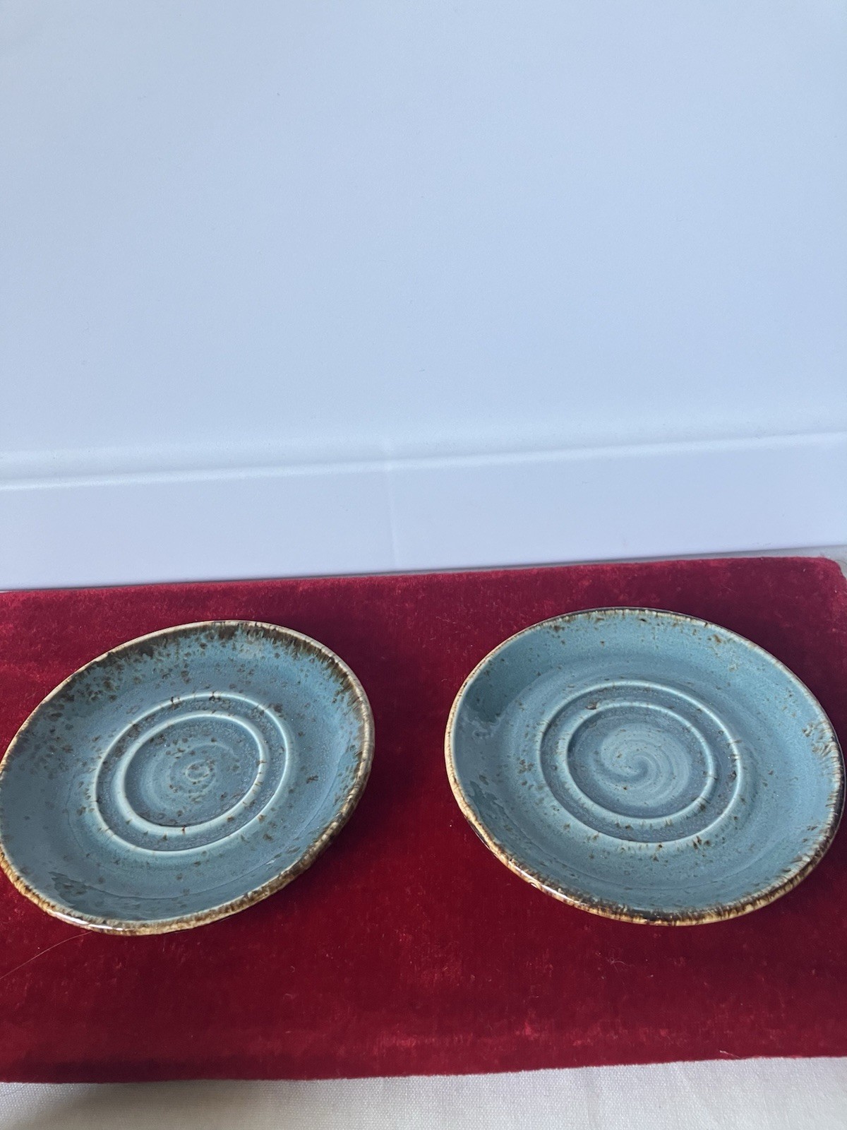 Steelite Lot 2 Espresso Sets Cup & Saucer Slimline Stacking Craft Blue 2023