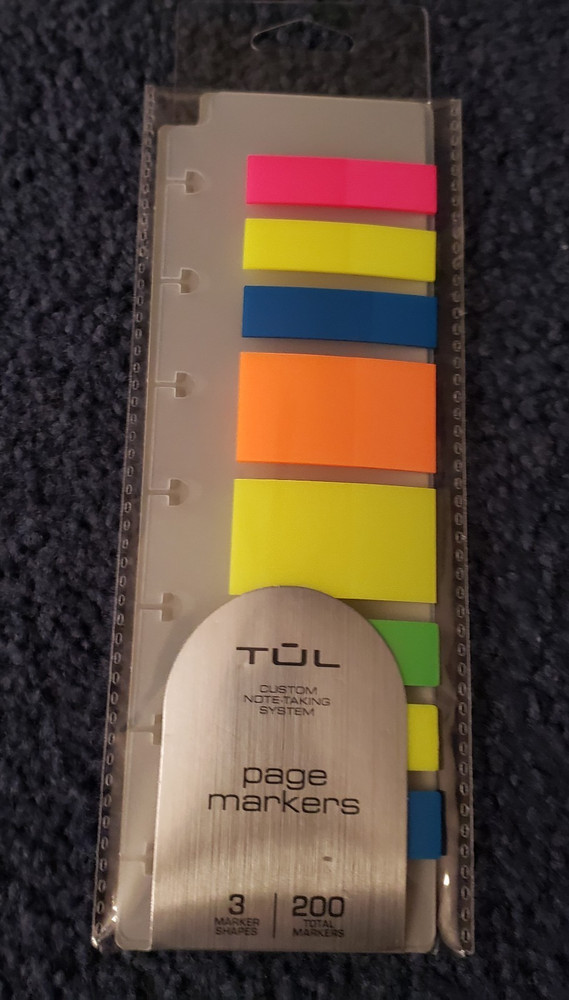 TUL Junior Size Note-taking System Tab Task Pad Markers