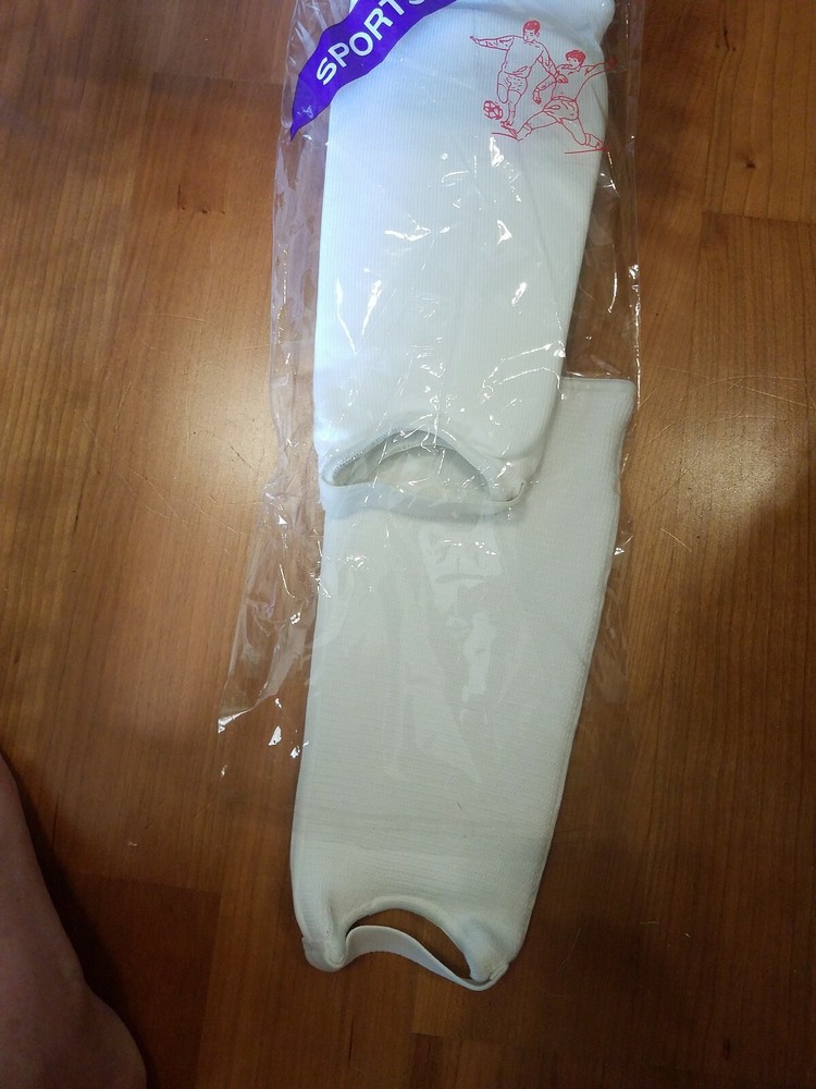 Knit Shin Pads...White...Size Small