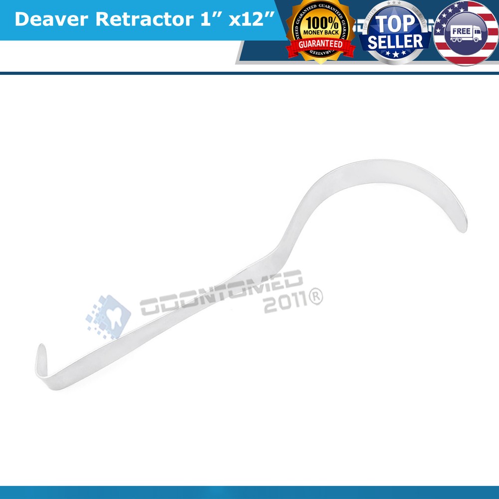 DEAVER Retractor SOLID HANDLE Surgical Instrument 1"x12"