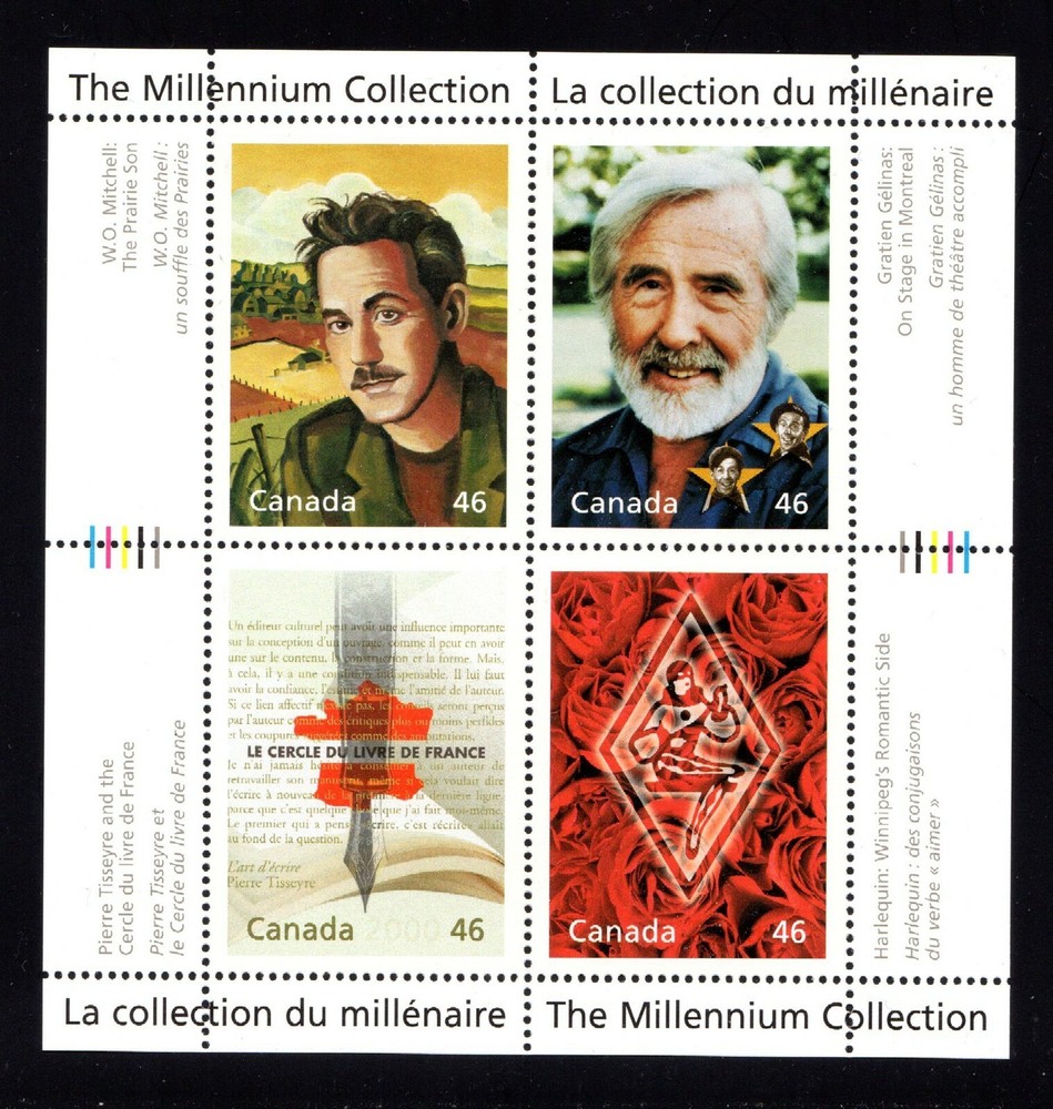 CANADA MINT SOUVENIR SHEET - SCOTT NO. 1828 -  MILLENIUM COLLECTION.