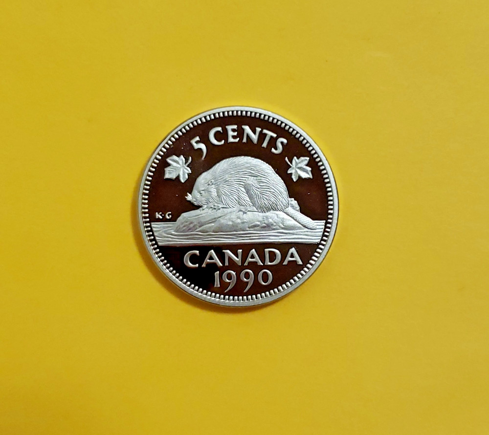 1990 Canadian Proof Nickel