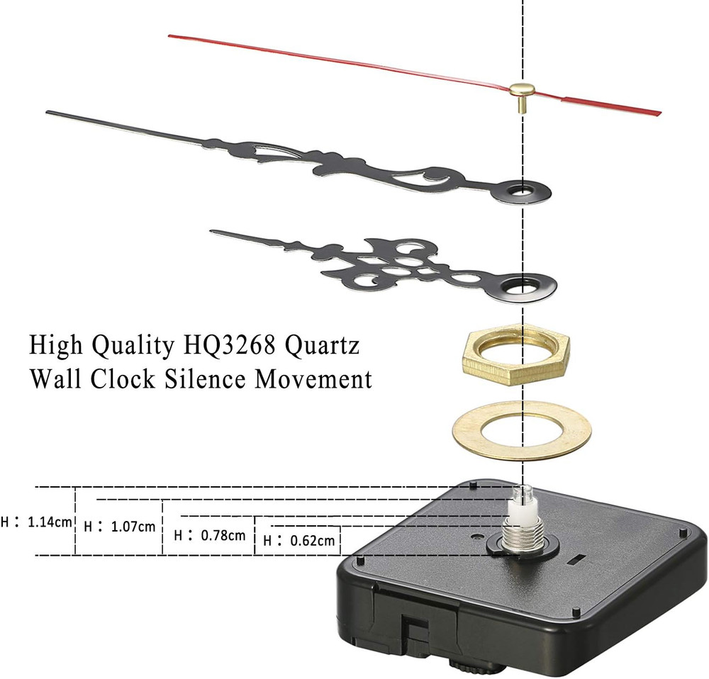 HQ3268 Quartz Wall Clock Silence Movement 0.6 Maximum Dial Thickness 4.8 Han
