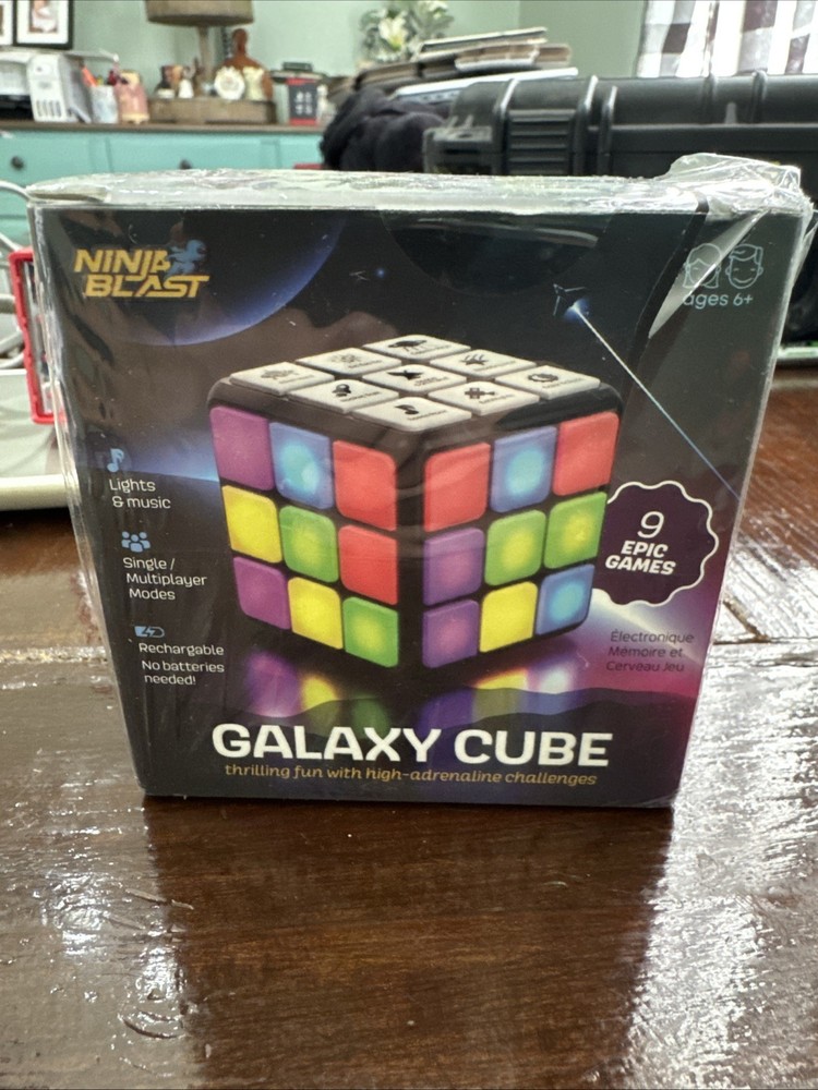 Rechargeable Game Galaxy Cube 9 Fun Brain & Memory Games Cool Open Box