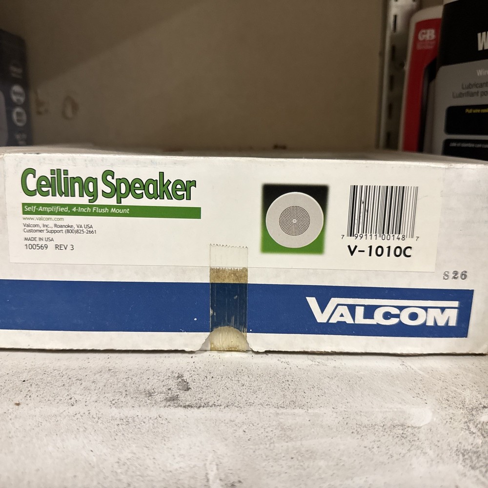 Valcom 4" Round Ceiling One-Way Speaker - V-1010C