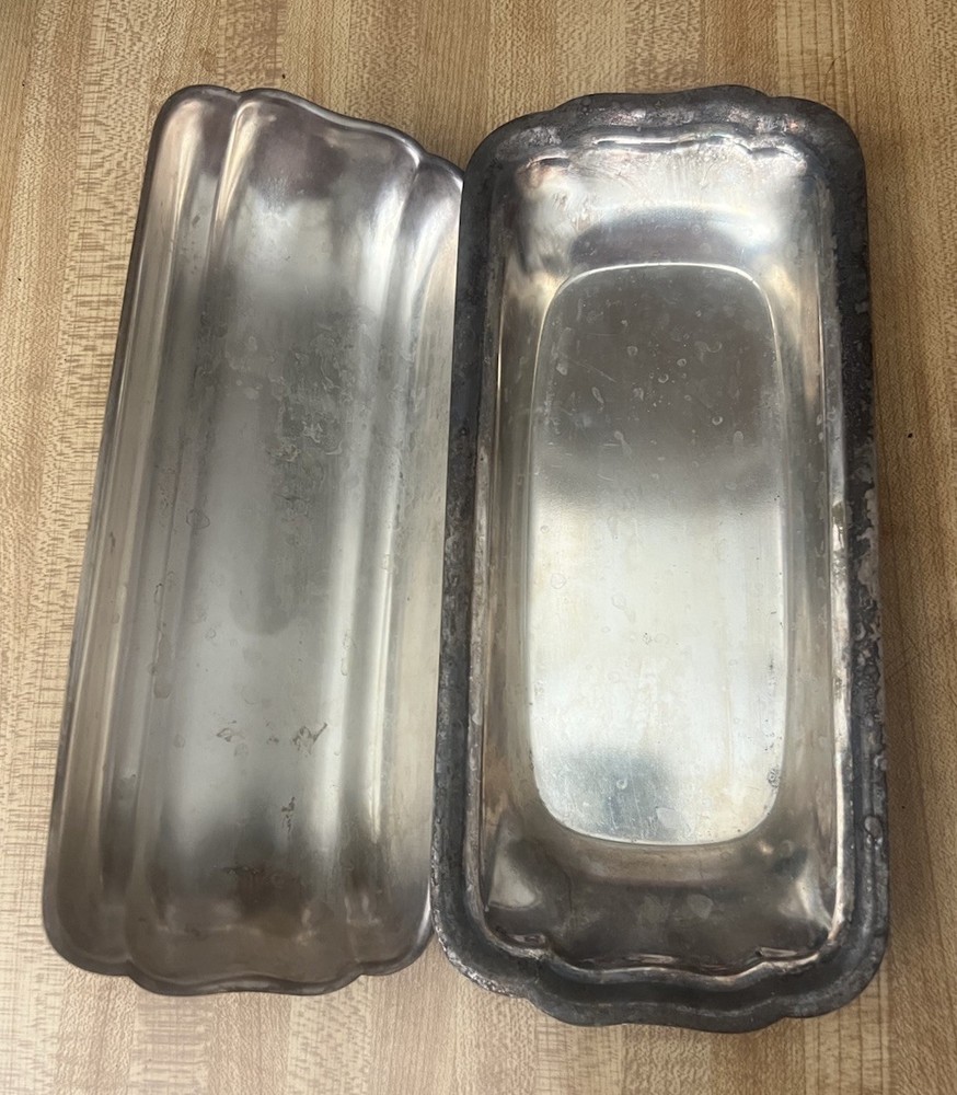Vintage Butter Dish Silver Plated Poole 101 EPCA BRISTOL Art Deco