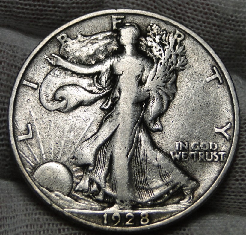 1928-S walking liberty half dollar