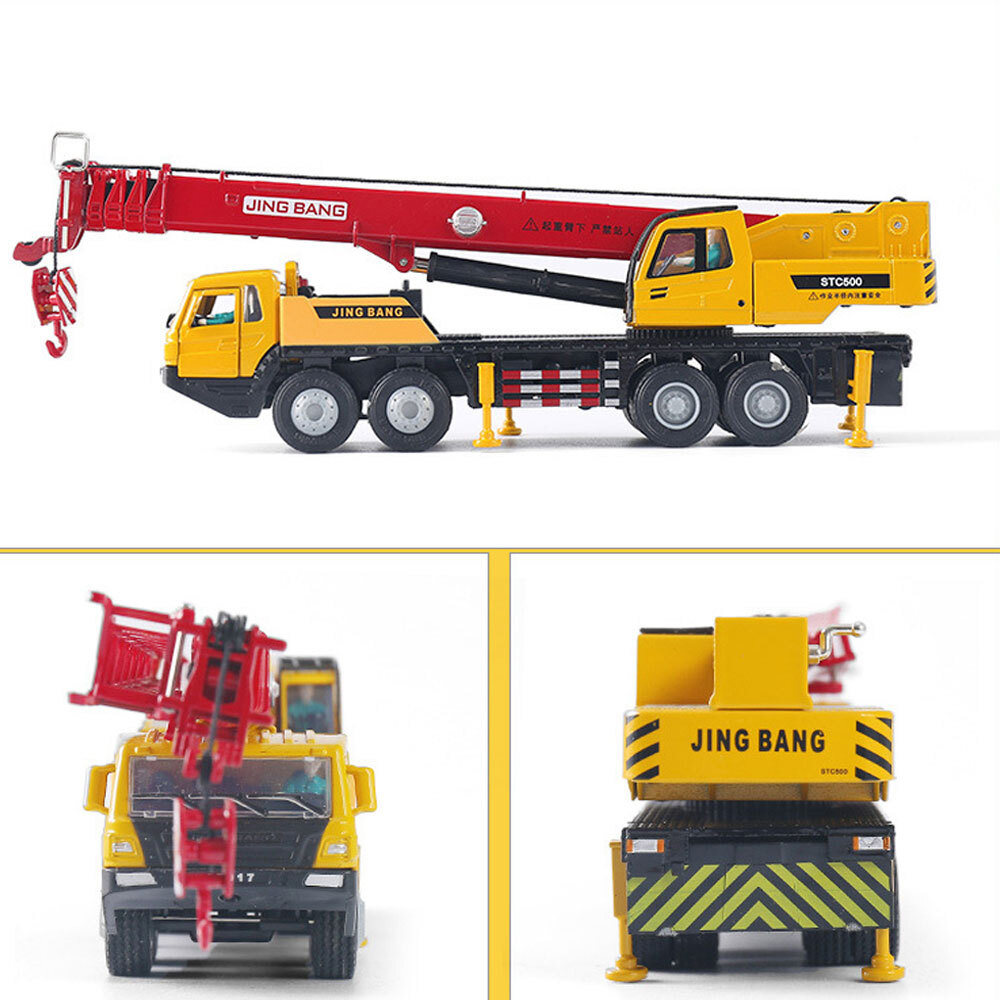 1:50 Mega Crane Truck Toy Diecast Construction Vehicle Kids Toys for Boys Red