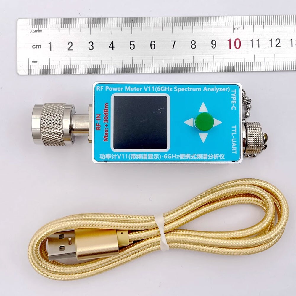 RF Power Meter V11 & 6GHz Spectrum Analyzer + Type-C Cable + SMA Adapter