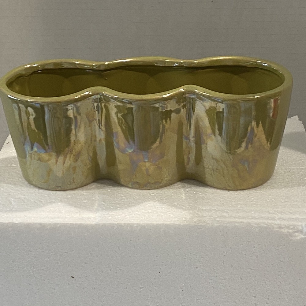 Pier 1 Irridescent Ceramic Planter Set
