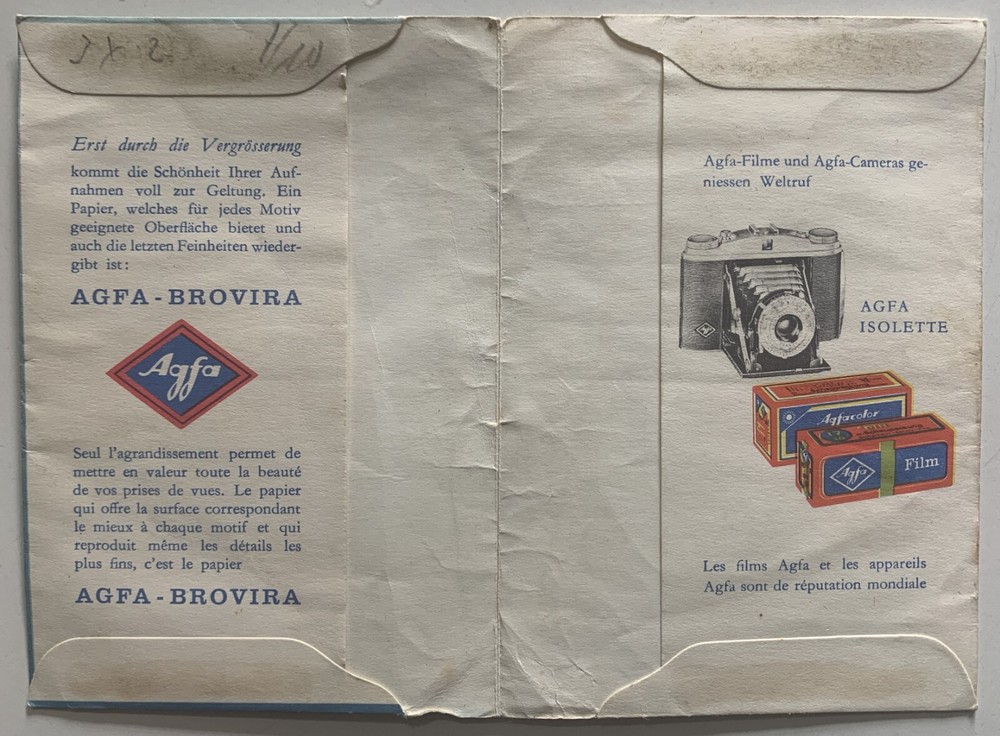 AGFA PHOTOGRAPHS ADVERTISING CASE