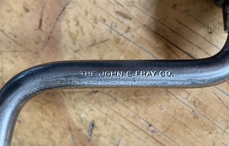 Vintage John Fray Rare Petite 6” Sweep Bit Brace Hand Drill Fine & Shop Ready