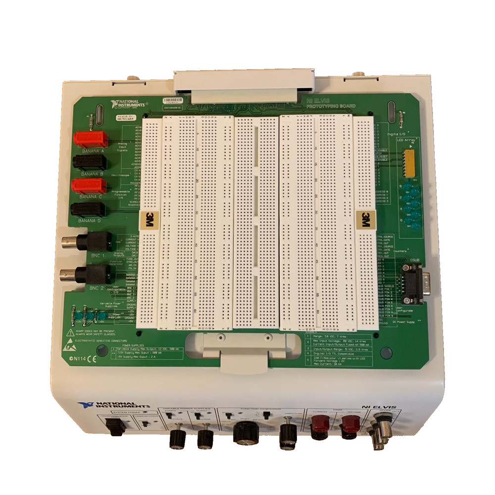 National Instruments NI ELVIS System 189323A-01 w/ Prototyping Board Untested