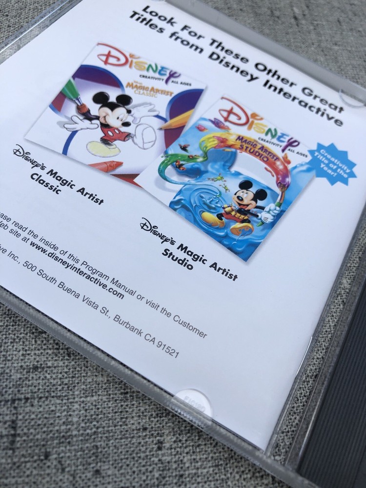 Disney Magic Artist 3D Computer Drafting Software Sculpt & Design 2000